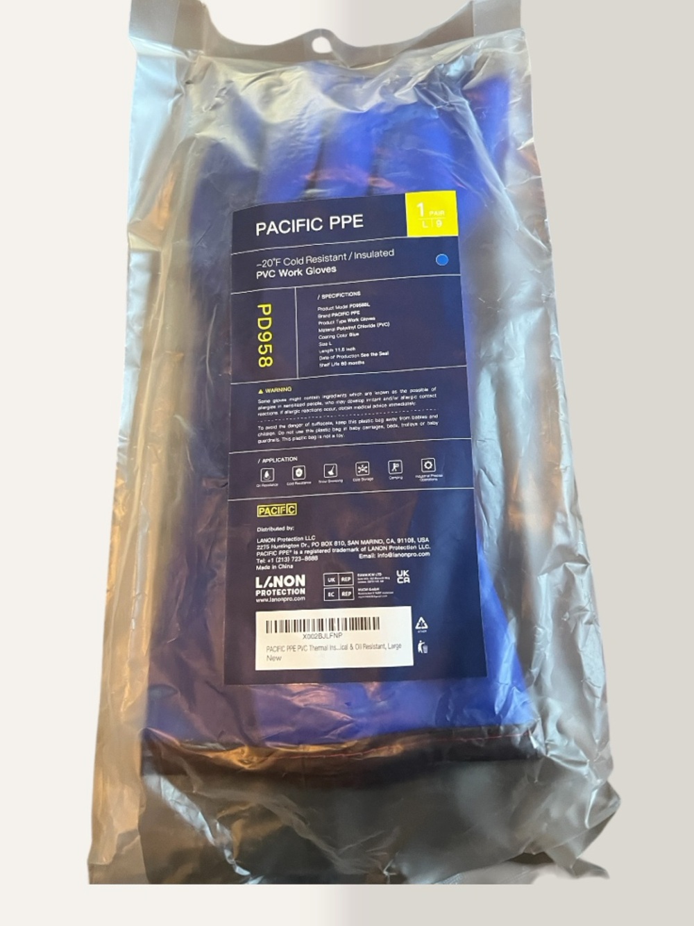 NEW Pacific PPE Reusable PVC Work Gloves – Size Large (9)